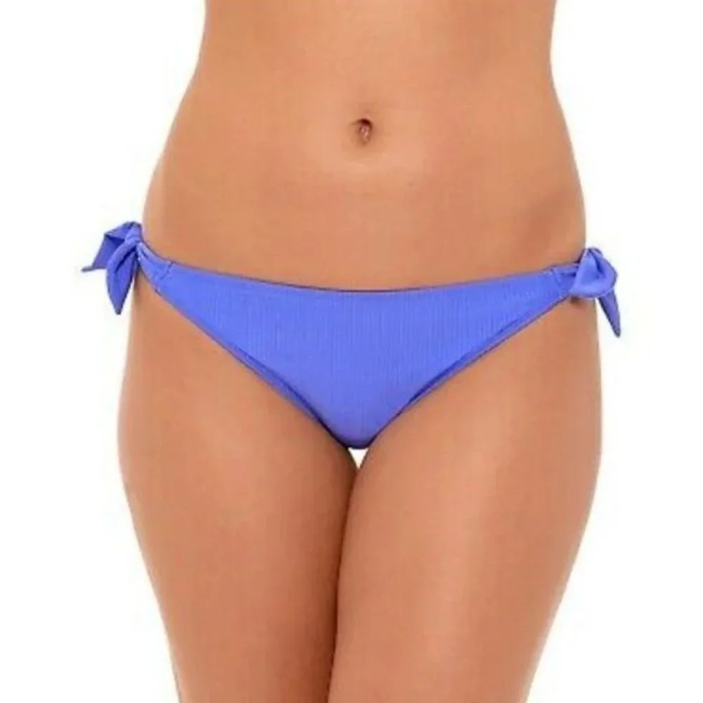 Salt + Cove Lilac Ribbed Side Tie Bikini Bottom Size S